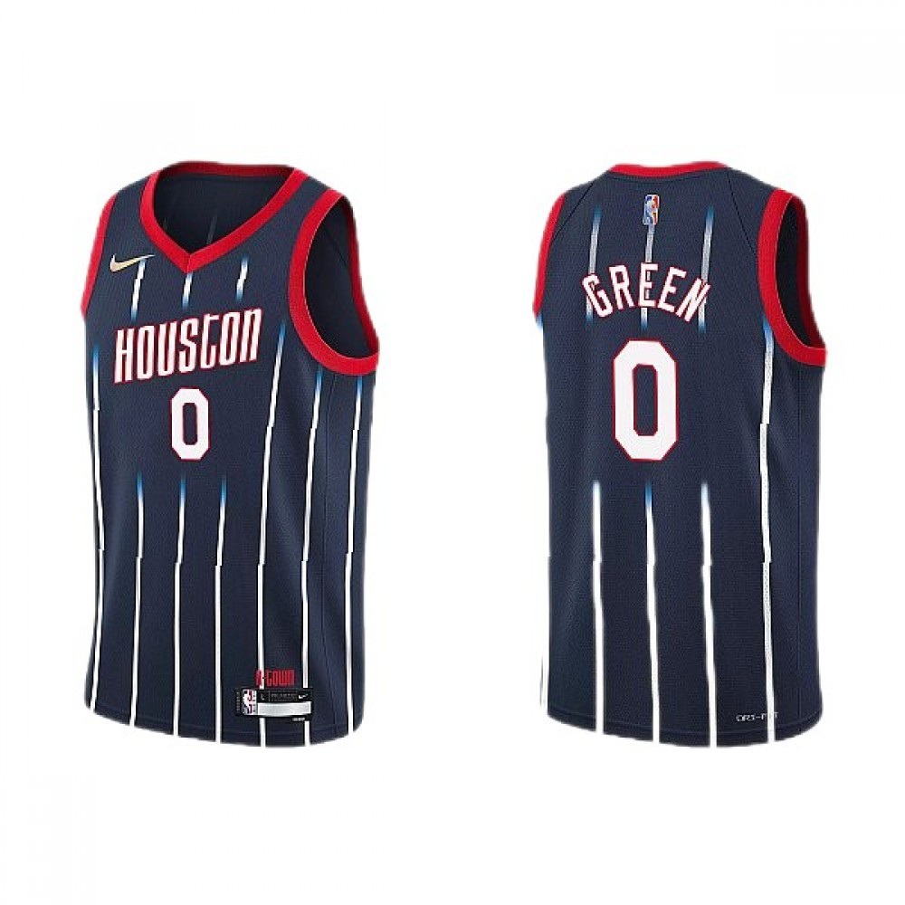 Men's Houston Rockets Jalen Green #0 Navy 2021/22 Swingman Jersey - City Edition-Pro Kit Vault | Brand New 26/27 Sports Jerseys